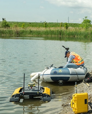 Bathymetric survey of the Grand River at Dunnville Dam