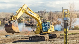 Topcon annonce un système pour pelle équipée avec un positionnement local.